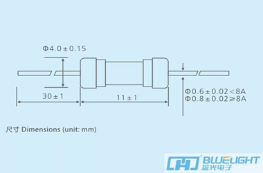 L3T系列/Φ3.6X10玻璃管延时保险丝(图3)
